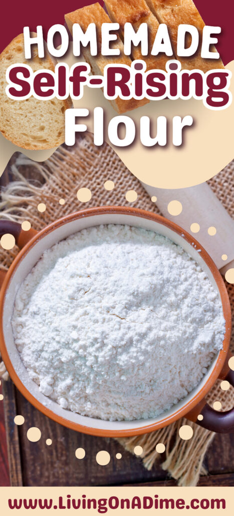 If a recipe calls for self rising flour, don't run to the store! You can make your own for less with our easy homemade self-rising flour recipe using ingredients you already have!
