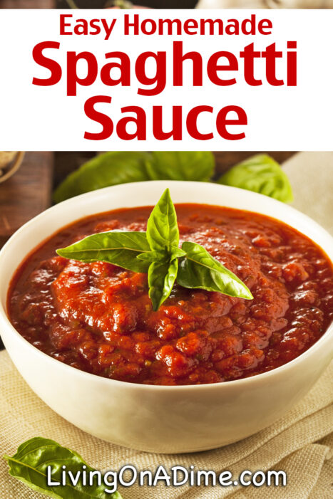 This homemade pizza or spaghetti sauce recipe makes a yummy homemade sauce to go with your homemade pizza or pasta of your choice! It's super easy to make big batches for make ahead freezer meals. Get the recipe here along with lots of other freezer meal recipes and ideas for making freezer meals simpler!