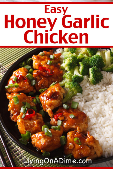 This easy honey garlic chicken recipe is a super yummy and easy to make Chinese chicken dinner recipe you can make in 10-15 minutes!