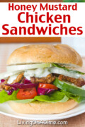 This Honey Mustard Chicken Sandwiches Recipe features juicy, broiled chicken breasts coated in a delicious honey-Dijon sauce with just the right blend of spices. Served on a soft bun, they’re an easy, mouthwatering meal you’ll crave again and again! Sweet, tangy, and packed with flavor!