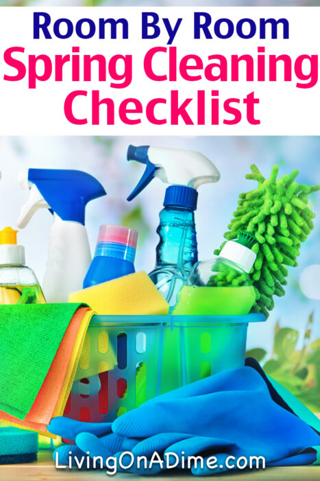 Use this easy room by room cleaning checklist to make cleaning quick, easy and efficient! By organizing your cleaning supplies efficiently, keeping cleaning equipment where it's easy to access and having a plan to get it done efficiently, you'll be able to get the cleaning done fast!