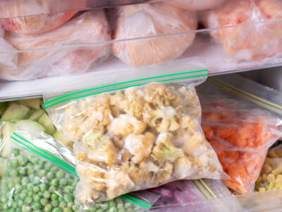 How long does food last in the freezer? Our handy freezer guide gives guidelines to how long food can be stored in the freezer. Meats like beef and chicken, vegetables, bread and more!