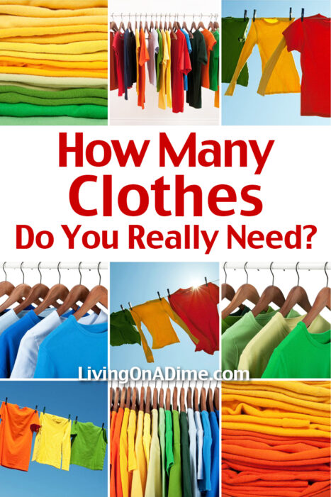 If you're wondering, how many clothes do I need, this easy clothing list and organizing ideas will help you reduce clutter and reduce stress!
