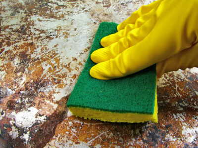 Here's how to clean a burnt pot or pan. It's not easy to clean a burnt pot, especially if it's very burned and greasy but this method should help.