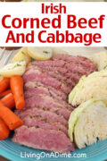 This Irish corned beef and cabbage recipe is a traditional Irish American meal made as part of St. Patrick's Day celebrations. Enjoy it with the Irish soda bread and Blarney Stone cookies recipes also included in this post!