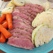 This Irish corned beef and cabbage recipe is a traditional Irish American meal made as part of St. Patrick's Day celebrations. Enjoy it with the Irish soda bread and Blarney Stone cookies recipes also included in this post!
