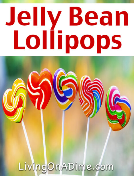 This easy jelly bean lollipops easter treat idea is a great way to add a little extra fun to Easter with the kids!