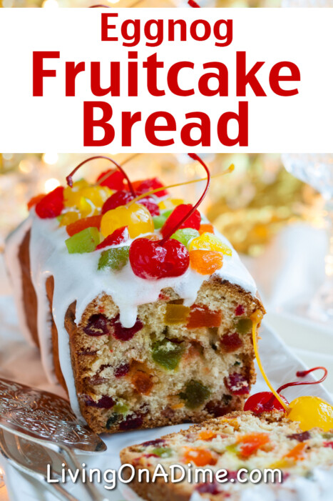 This eggnog fruitcake bread recipe is a great way to use leftover Christmas eggnog and is a tasty bread that is very much like homemade fruitcake! Try it and I'm sure you'll love it!