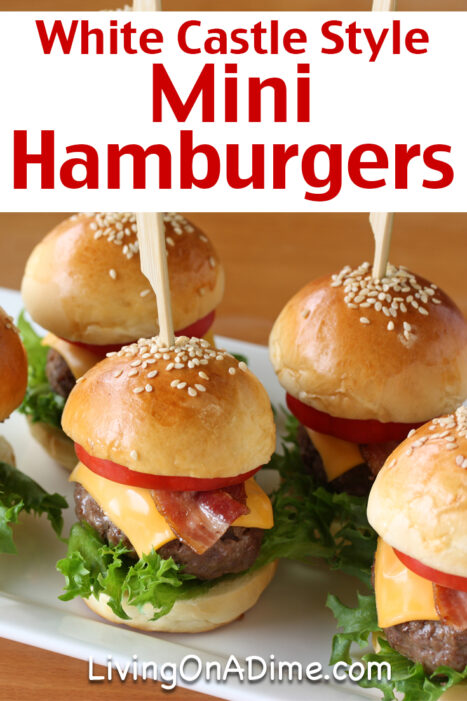 This easy mini hamburger recipe makes tasty hamburgers like white castle sliders. It's an easy recipe that take only 5 minutes to prepare!