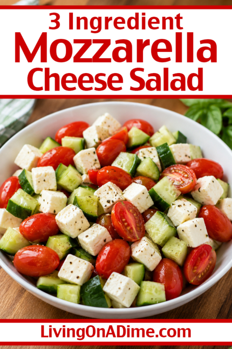 This crisp, refreshing salad comes together in just minutes with juicy tomatoes, crunchy cucumbers, and creamy mozzarella cheese. Serve it as an easy side dish, a light lunch, or add pasta and Italian dressing to turn it into a quick meal everyone will love.
