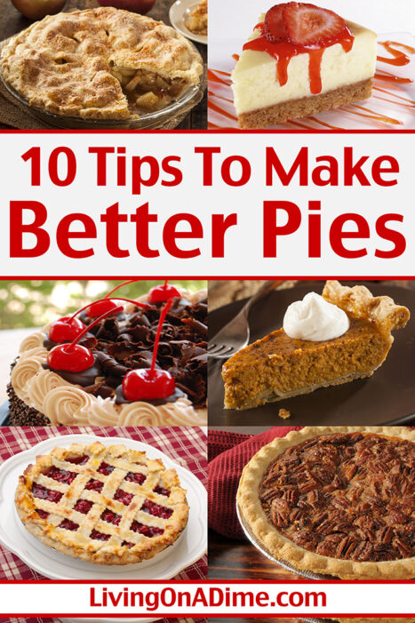 Here are 10 tips to making better pies. These homemade pie baking tips will help you make yummy pies just like Grandma's with less difficulty, whether you're a beginner or more experienced baker!