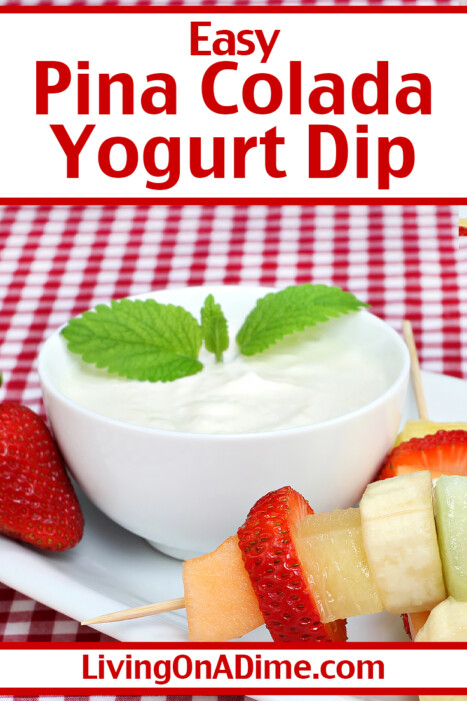 This Pina Colada Yogurt Dip makes a cool, creamy party dip, loaded with sweet pineapple and coconut for a fun tropical twist. Serve it chilled with fruit, cheese, or crackers for a light and irresistible party treat!