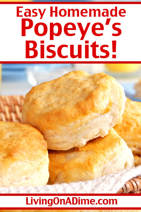 This easy Popeyes biscuit recipe copycat makes delicious buttery biscuits like the ones at Popeye's chicken restaurants. Just 4 ingredients!