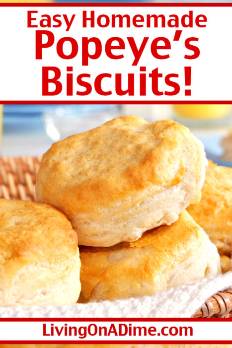 This easy Popeyes biscuit recipe copycat makes delicious buttery biscuits like the ones at Popeye's chicken restaurants. Just 4 ingredients!
