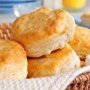 This easy Popeyes biscuits recipe copycat makes delicious buttery biscuits like the ones at Popeye's chicken restaurants. Just 4 ingredients!