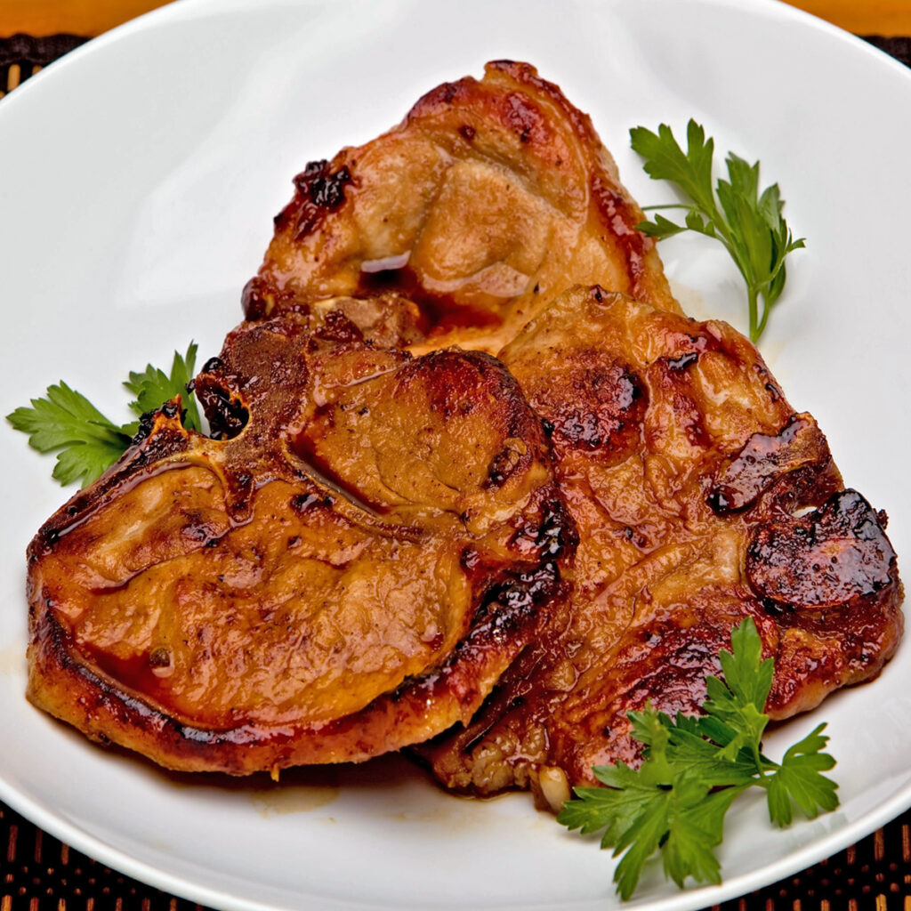 Easy 3 Ingredient Pork Chops Recipe And Instant Peach Cobbler!