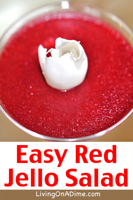 This red jello salad recipe is a quick and easy dessert that the entire family will love! Our family loves this all the time, but especially at Christmas! It adds a beautiful red color to the Christmas table and children and men seem to really love it.
