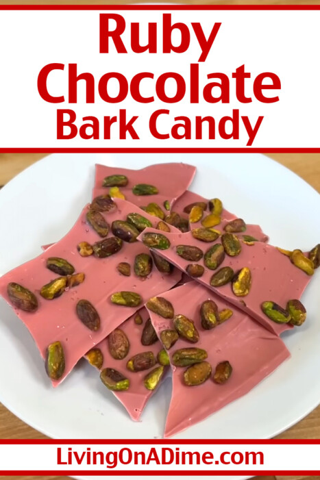 This ruby chocolate candy bark recipe makes a stunningly pink, sweet-and-salty treat that looks fancy but takes just minutes to make. With creamy ruby chocolate, crunchy pistachios, and a sprinkle of sea salt, it’s perfect for gifting or snacking.