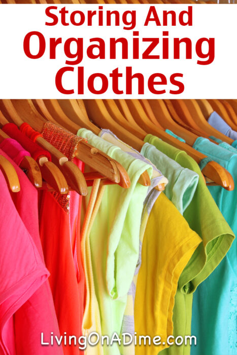 Try these easy ideas for storing and organizing clothes. They'll save you time and money and make it easier dealing with your laundry!