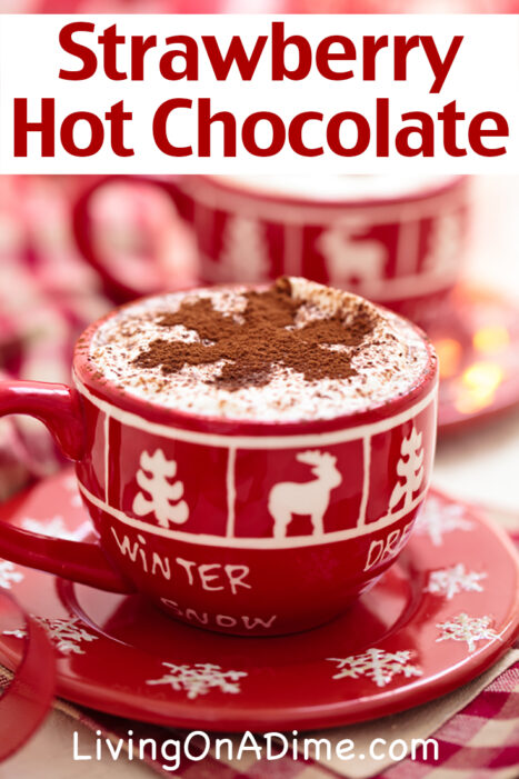 Hot chocolate is a yummy drink to warm you on a cold day, especially during the holidays! Here's an easy jar mix recipe for hot chocolate or hot strawberry!