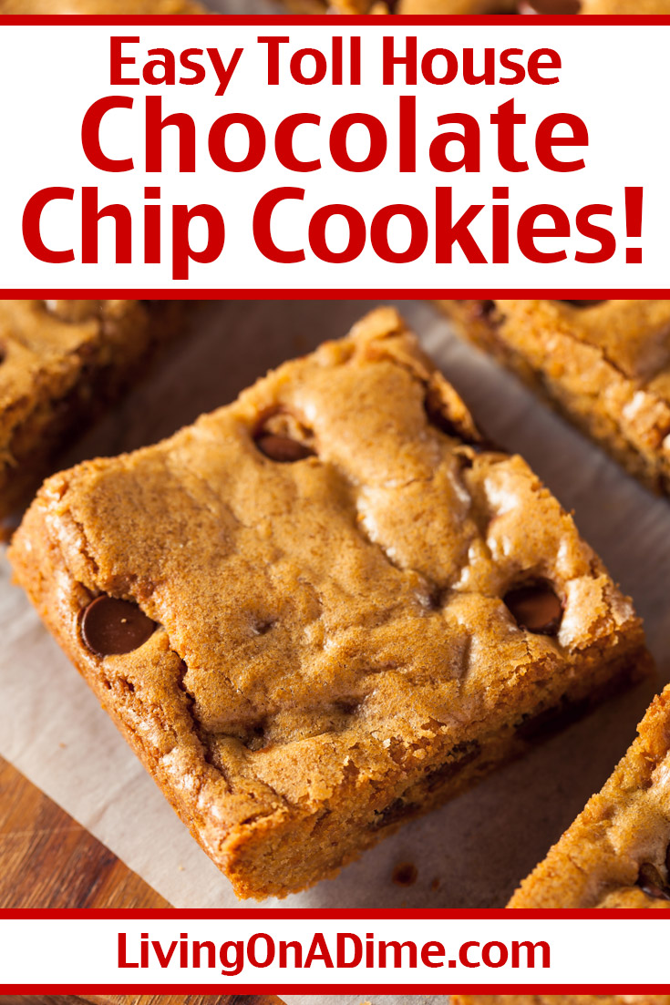 This easy toll house chocolate chip cookie recipe makes delicious chocolate chip cookies that taste just like toll house cookie bars! You can make these as moist and gooey bar cookies or the more crunchy regular chocolate chip cookies. Either way, you'll have a yummy treat that everyone is sure to love, especially kids!