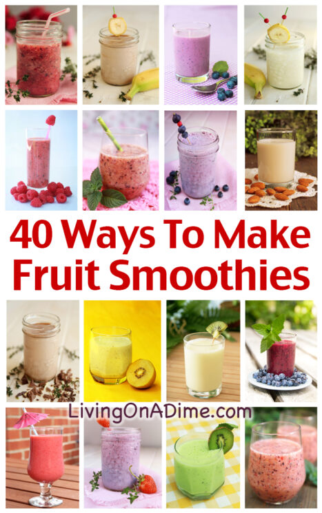 Try this Homemade Fruit Smoothies Recipe, along with lots of extra add-in suggestions to give you lots of variety! They are both healthy and delicious!